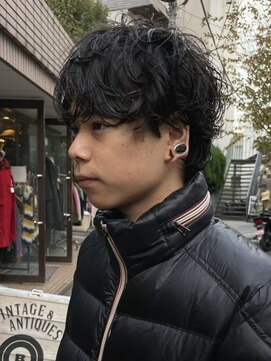 エムヘアー 下北沢(em hair) 韓国マッシュ/スパイキーショート/ブルーブラック