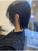 ≪お洒落なシンプルボブ♪≫ぱっつん切りっぱなしボブ