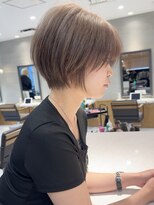 ロンドブルーム 天神大名店(Lond Bloom) ミルクティーショートヘア/ワイドバング/イメチェンヘアスタイル