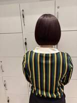アース 銀座店(HAIR&MAKE EARTH)&nbsp;【20代、30代、40代】秋カラーワインレッドミニボブ