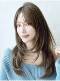 レイヤーカット透明感似合わせカットロングレイヤー前髪カット