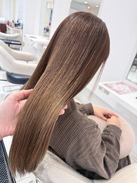 アッシュ 武蔵小金井店(Ash) \白髪/髪質改善/白髪ぼかし/大人ロング/ベージュ/50代/