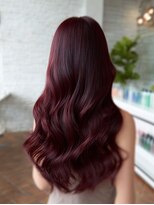 ダル 渋谷/表参道(DAL.)&nbsp;顔周りカットローズブラウンカラーカーテンバング