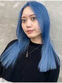 渋谷 アイスブルー モードブルー 寒色ハイトーン ケアブリーチ