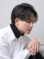 ブラック(BLACK)&nbsp;フリットパート/Men'sHair/リバースセンターパート/表参道