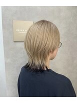 ケイカヘア(KEIKA Hair)&nbsp;マッシュウルフのベージュ系エンドカラー