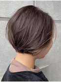【SORA見藤】チャコールグレージュ 襟足すっきりボブ