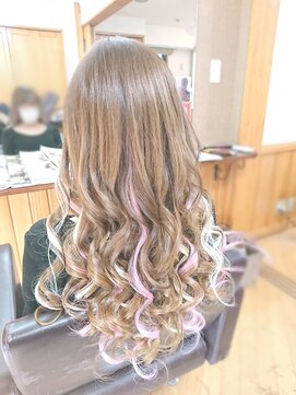 エクステンション クーチャー(Extention Cu'cha) エクステ120g ピンク白メッシュ