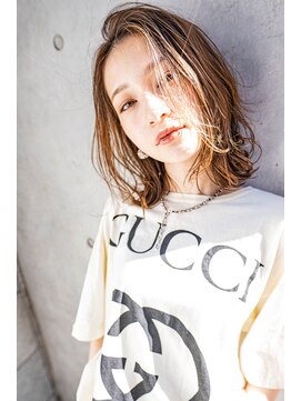 サングース(Sungoose) 韓国風ミディ＃マロンベージュAラインボブ