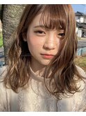 春はフワッとミディアム×オークルベージュ