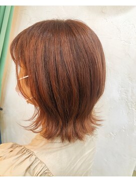 クレ(CLE) 間部指名/ブリーチなしダブルカラー/オレンジ