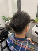 ツイストスパイラルパーマセンターパート<理容室>川口鳩ヶ谷78