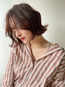 サフィー 京都 四条烏丸(Saffy) 切りっぱなしボブ×ミディアムレイヤー