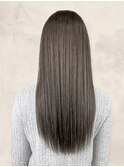 30代40代大人ガーリー艶髪アッシュロング髪質改善カラー