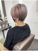 【REJOICE hair 】シルバーデザインボルドー mido