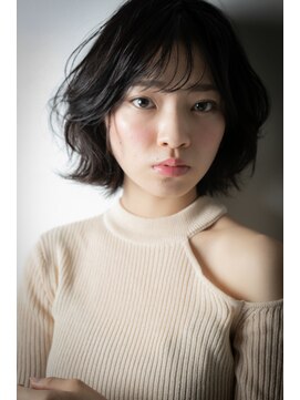 カバーヘア ブリス 志木南口駅前店(COVER HAIR bliss) 乾かすだけ黒髪ウルフカット外ハネくびれボブルフv志木30代40代