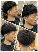 マッシュ×刈り上げ×強めパーマ