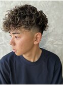スペインカール　ハイトーンメッシュ　波巻きツイストスパイラル