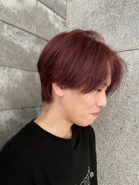 ニアウ 伊勢崎連取店(Niau) メンズマッシュウルフワインレッドカラー