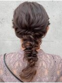 #編み込みヘア　#パーティヘア