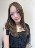 レイヤーカット顔周り/ベージュカラー/津/久居