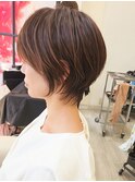 イメチェン丸みショートナチュラルボブ30代40代50代田嶋23