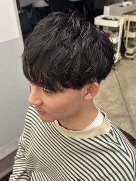 ノイセル(Noisyle) MEN’S HAIR/サーフカール/刈り上げセンターパート/北堀江　M