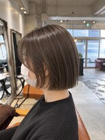 アーツオファ 町田(arts ofa)&nbsp;町田切りっぱなしボブアッシュカラー髪質改善カラー