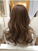 大人かわいい流しバング♪フェミニンセミディ