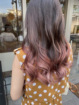ミニム ヘアー(minim hair) 【minim×日比】グラデーションカラー　モーブピンク