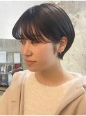 【丸みショート×耳かけショート】ヘアスナップ・山下