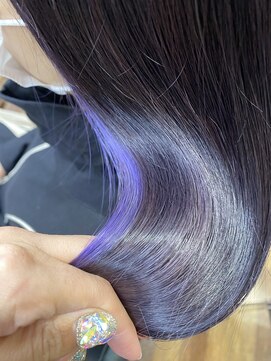 エムタニグチギンザ(M.TANIGUCHI GINZA) 【インナーカラー】ムラサキ×紫