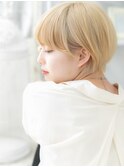 外国人風ハイトーンカラーショートマッシュTb4越谷10代20代30代