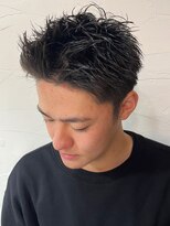 ディスイズバーバーセカンド(THIS IS BARBER 2nd)&nbsp;スパイキーショート　黒髪　メンズショート