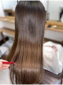 くびレイヤーグレーベージュニュアンスカラー白髪染め白髪ぼかし