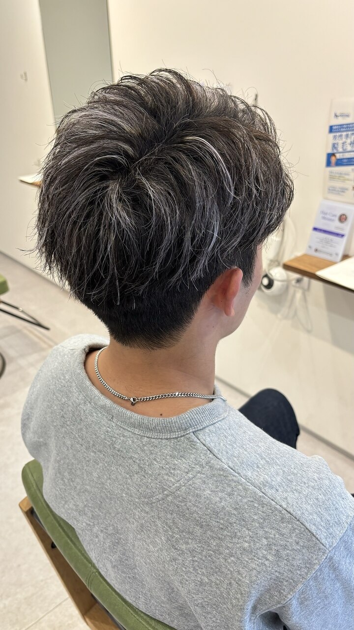 ホワイトメッシュ七三アップバングショート：L199469421｜ブランチオム