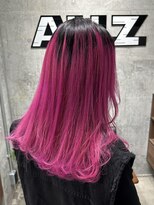 オルズ 渋谷(ALLZ)&nbsp;ネオンピンクグラデーションハイトーンダブルカラーケアブリーチ