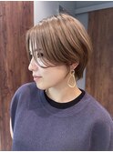 前髪長めショートボブ大人ハンサムショート20代30代40代