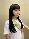 【snuw mina】姫カット/黒髪ロング/顔まわりカット