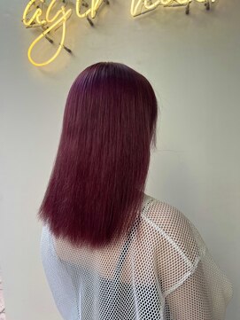 アジールヘア 北千住駅西口店(agir hair) ピンクカラー　暖色カラー