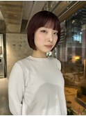 ラフな切りっぱなしボブ