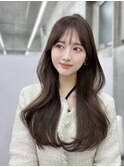 ゆる巻　レイヤーカット　波巻き　透明感　シースルーバング