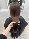 クラゲヘアー/小顔に見せるヘア/ココアベージュ/梅田