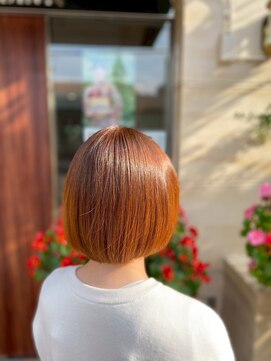 ブリーチ無しカラー／オレンジブラウン