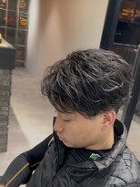 ブラック(BLACK) かきあげセンターパート