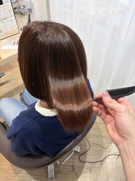 アヴァンス なかもず店(AVANCE.) ボブスタイル×縮毛矯正