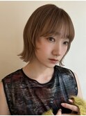 ミニマムレイヤーボブ×シアーベージュ