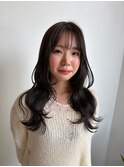 レイヤーカット×グレージュ