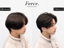 フォース 心斎橋(Force.)の雰囲気（自然な毛流れで扱いやすさまで考えた【曲がる縮毛矯正】メンズ）
