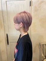 ヘアーリゾートガーデン 南林間店(Hair Resort Garden)&nbsp;ブリーチで作るくすみピンク/マレットヘア/ショート